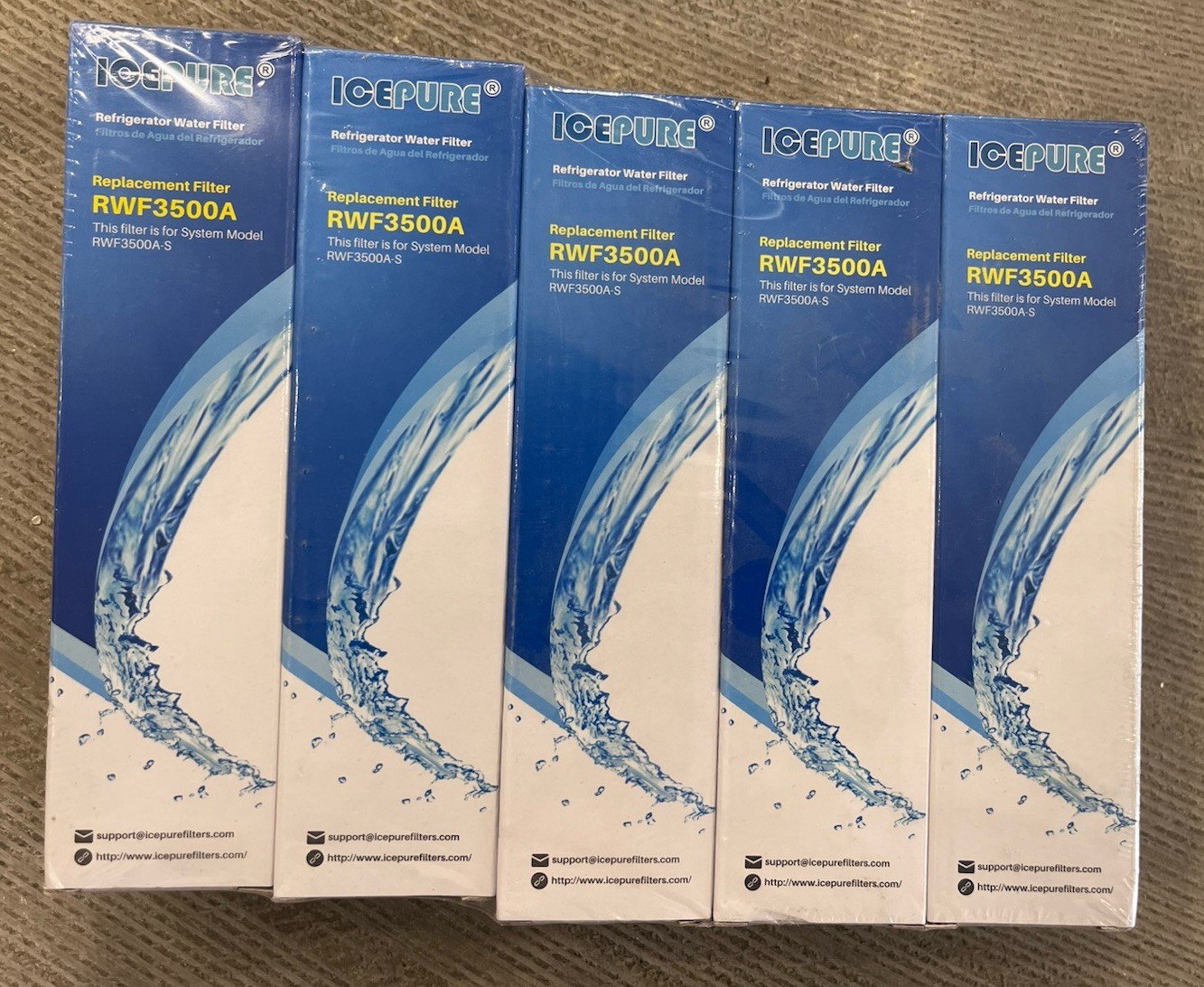 5 Pack Fit For LG LSXS26366S LG LT800P ADQ73613401 Fridge Water Filter Icepure