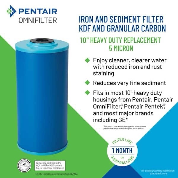 Whole Home 10 in. Heavy-Duty Iron Reduction Replacement Water Filter Cartridge