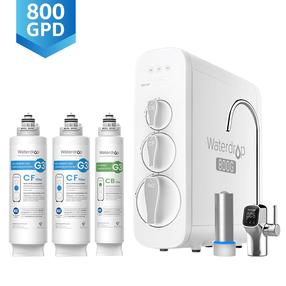 Waterdrop G3P800,800GPD Tankless RO System with UV Sterilizing Light
