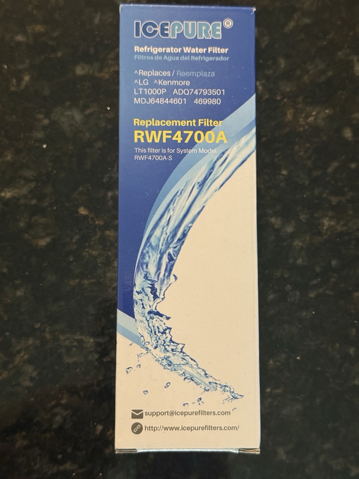 NEW – IcePure RWF0700A Water Filter LG Kenmore Refrigerator Water Filter