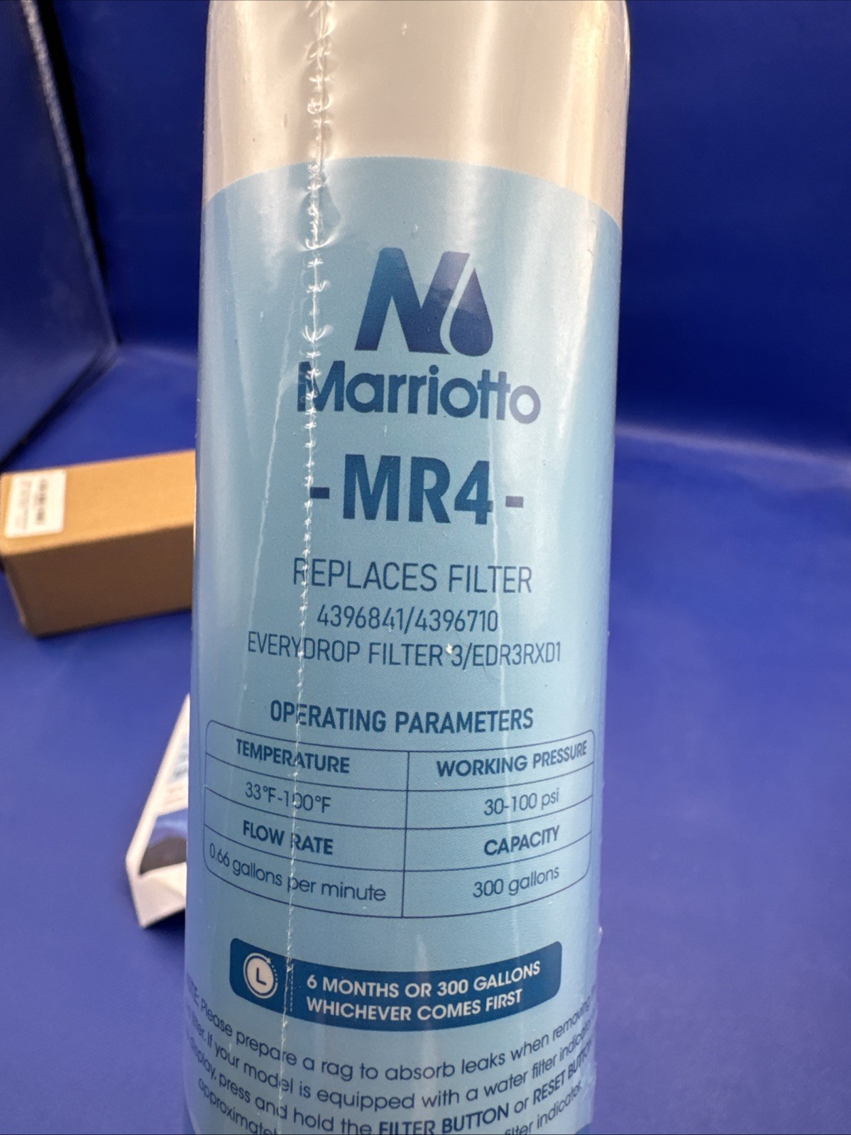 Marriotto MR4 Refrigerator Water Filter New Sealed