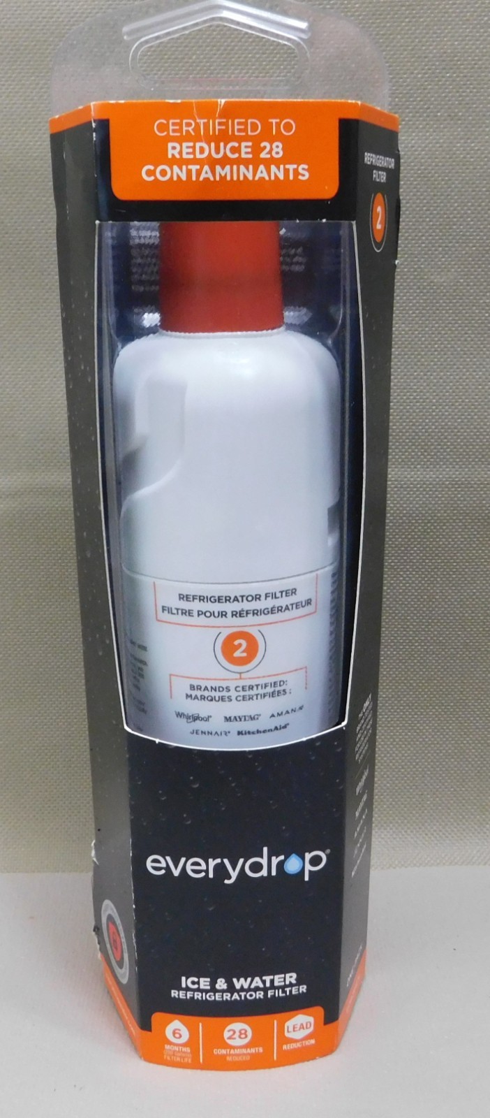 EveryDrop #2 Ice & Water Refrigerator Filter. White New.