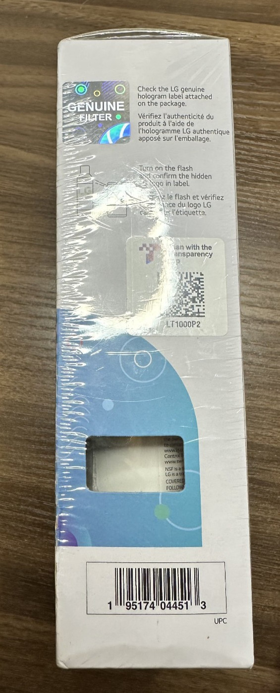 LG Water Filter Replacement Cartridge LT1000P2 SEALED FREE SHIP