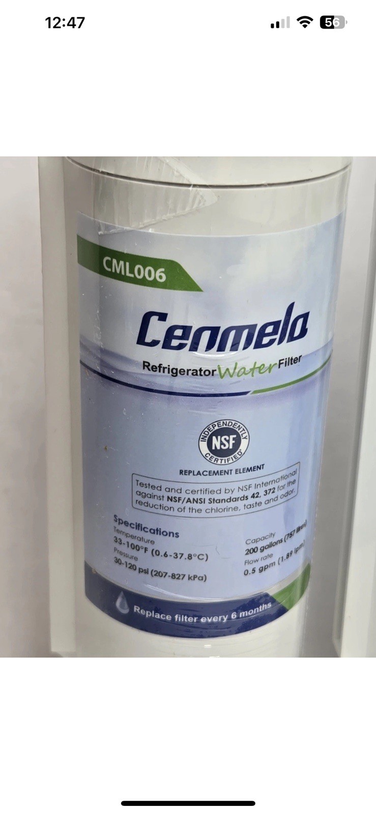 New 3 PK Cenmela CML006 200 Gallons Compat/ Frigidaire WF3CB DU NEW FC Fast Ship
