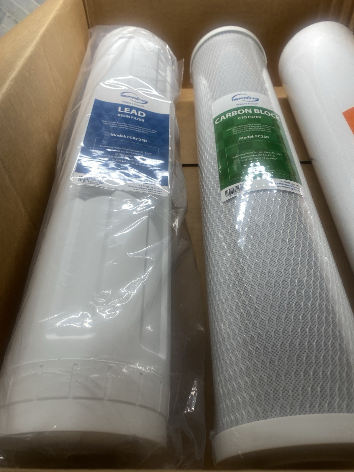 iSpring 4.5” x 20” 3-Stage Whole House Water Filter Replacement Pack