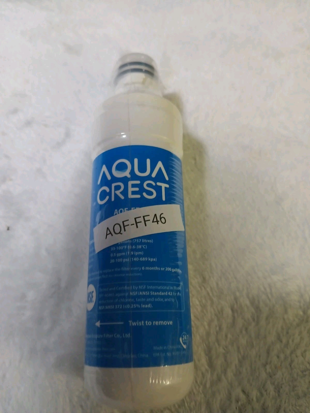 AQUA CREST AQF-FF46 LT1000PC ADQ747935 Refrigerator Water Filter Replacement