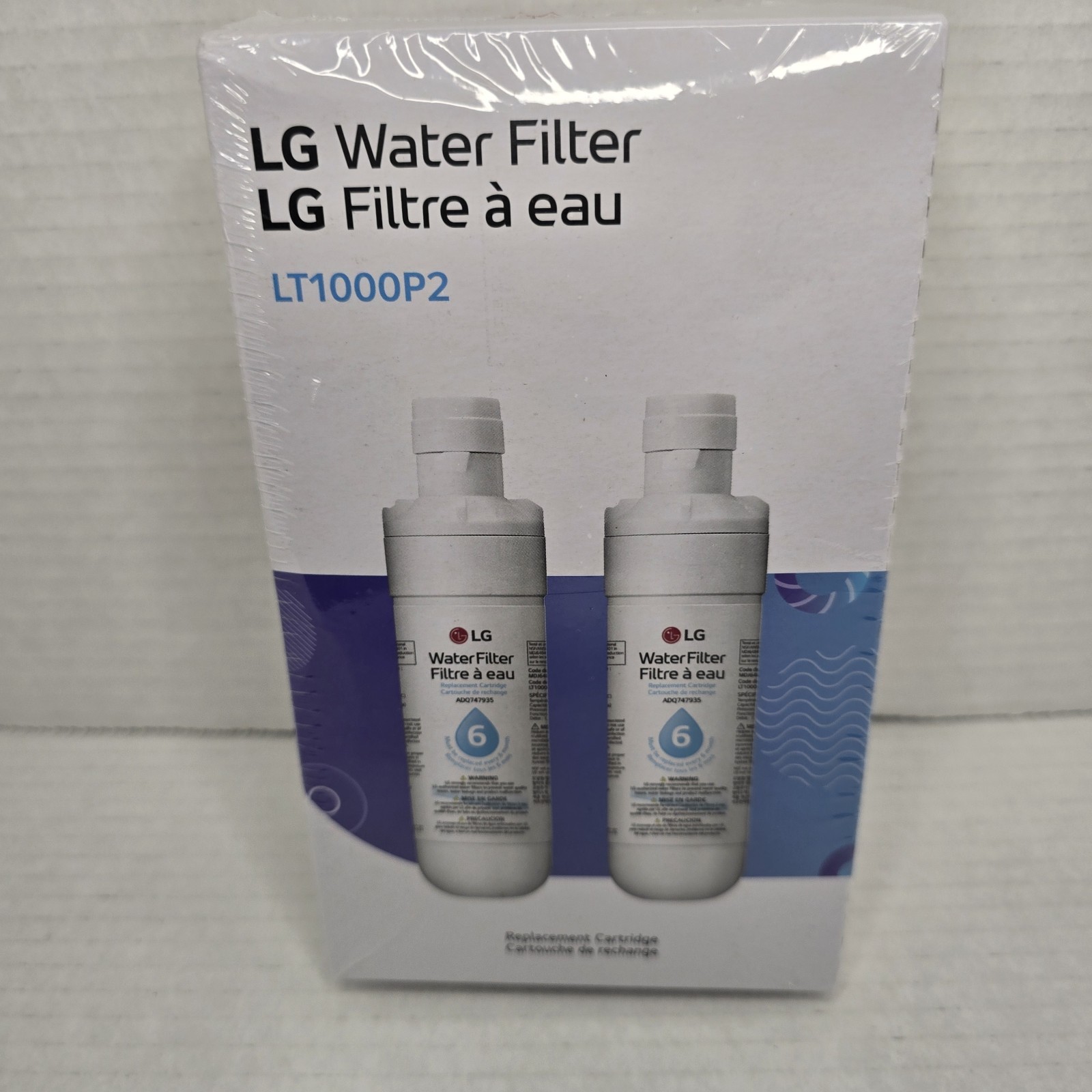 LG LT1000P2 Water Filter Replacement Cartridge 2 Pack OEM 412 New