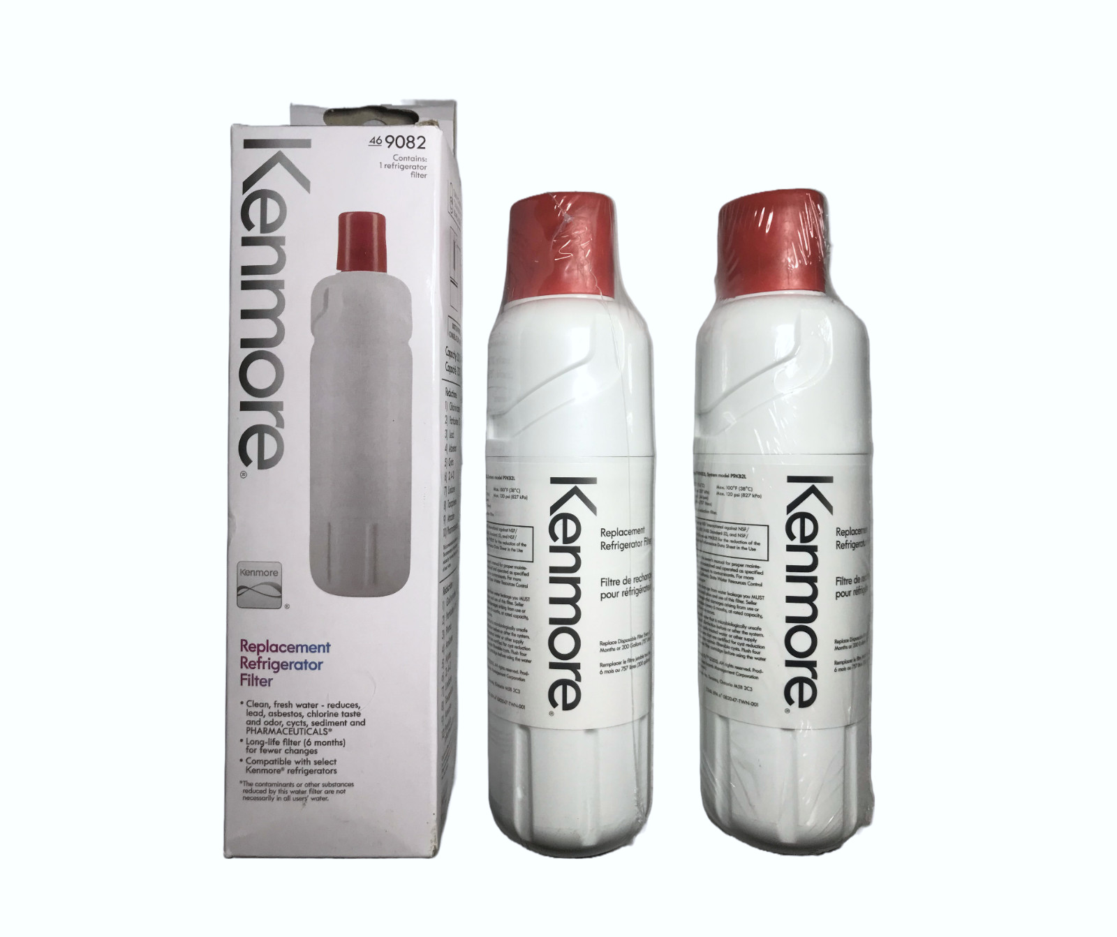 Kenmore 9082 Replacement Refrigerator water Filter for Kenmore 46-9082 2 Pack