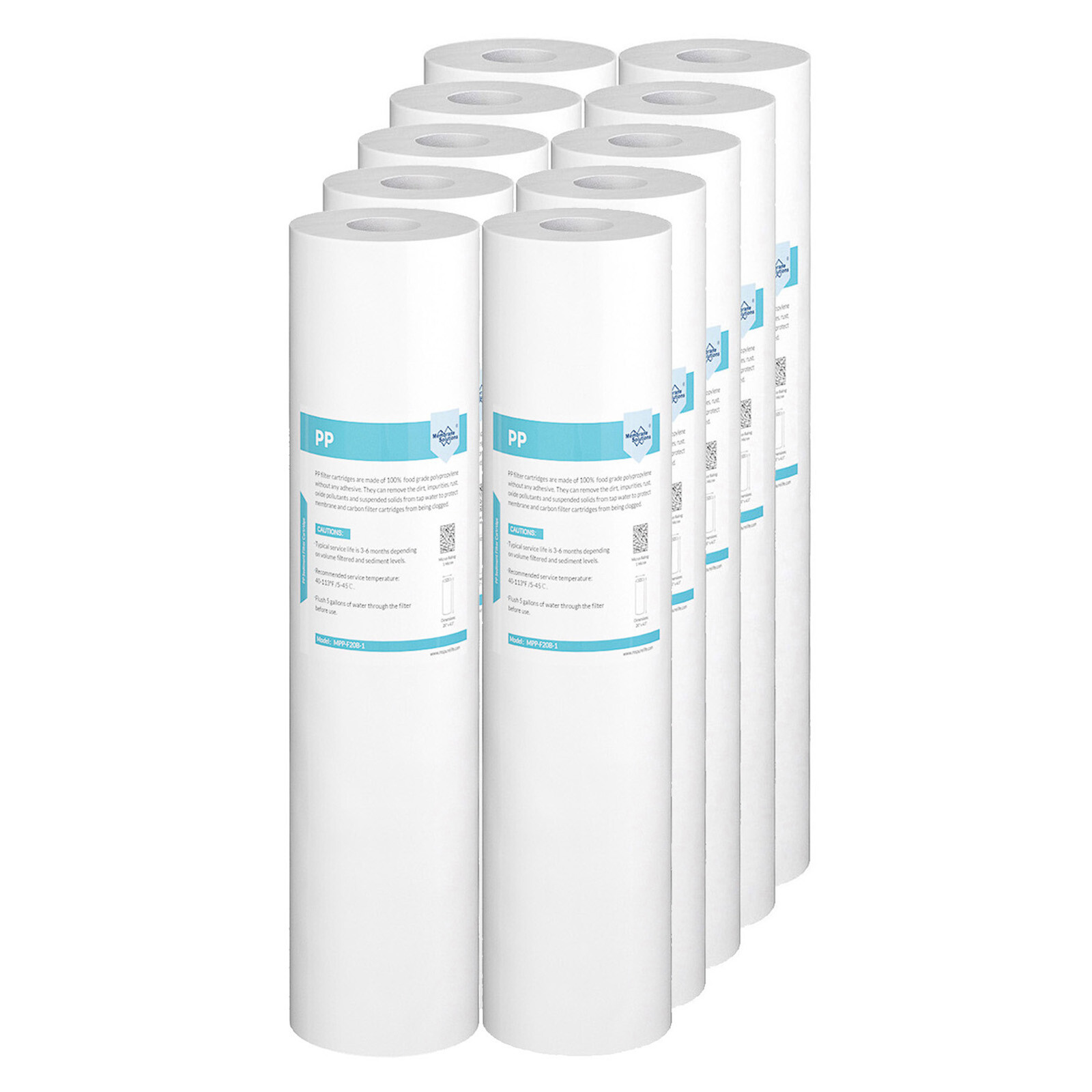 1-10 Pack 1/5 Micron 20″x4.5″ Big Sediment Water Filter Whole House Replacement