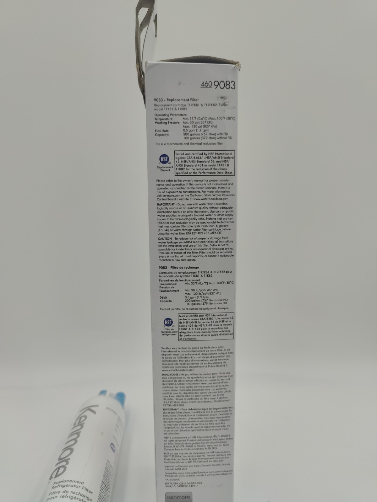 Genuine OEM Kenmore 460-9083 Replacement Refrigerator Filter 9083 9020 9030 # 3