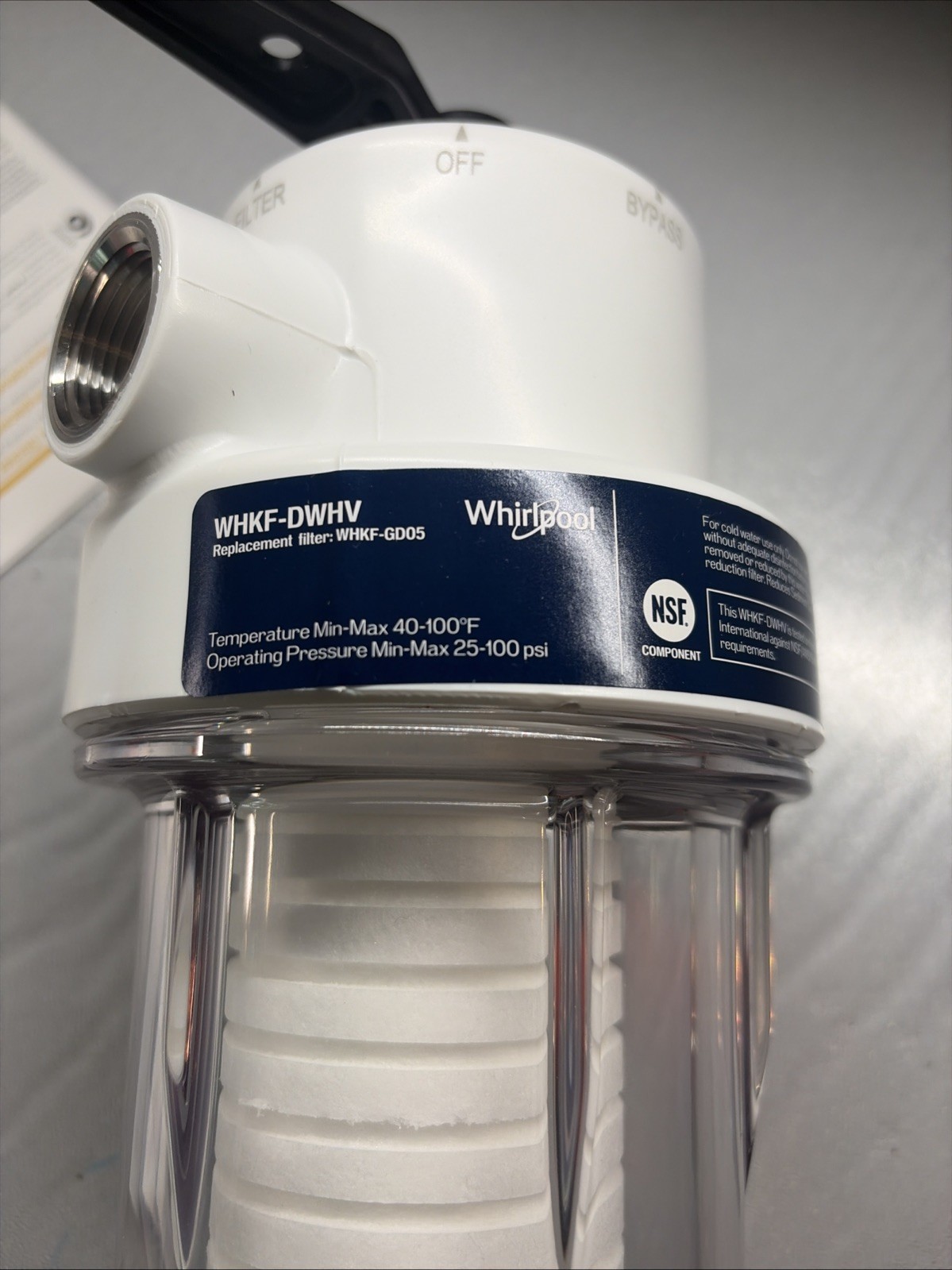 Whirlpool 10 x 2.5 Inch Whole House Water Filtration System WHKF-DWHV, 3/4″ READ
