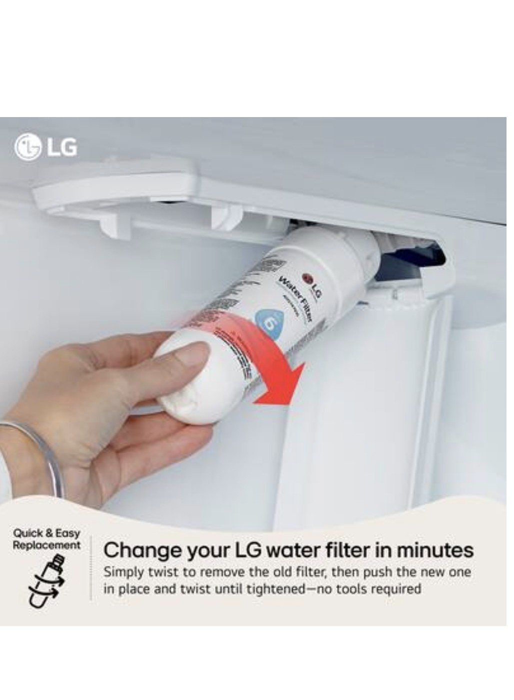 LG LT1000P/PC/PCS Refrigerator Water Filter Replacement