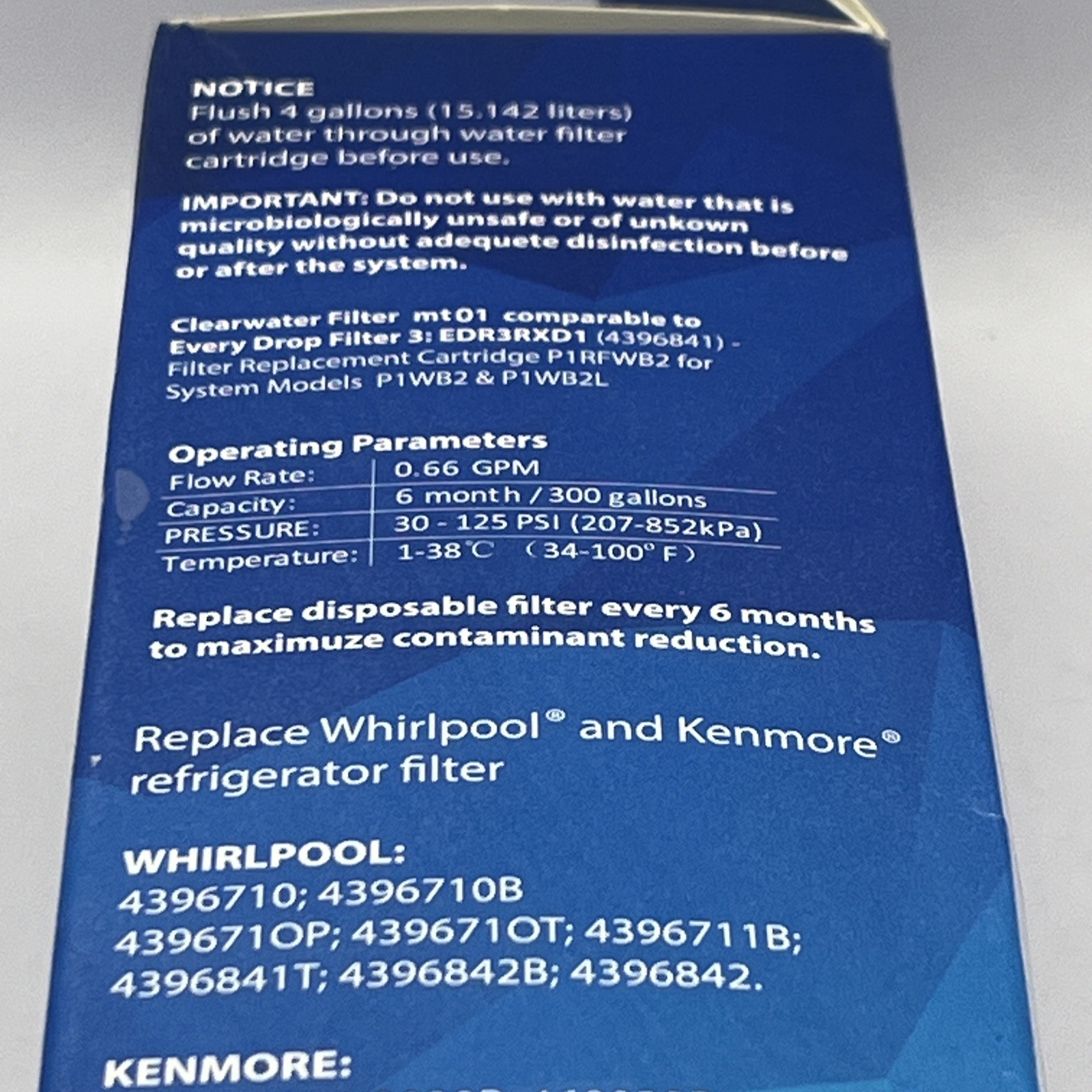 Mountain Flow Model EDR3RXD3 Refrigerator Water Filter Sealed BRAND NEW
