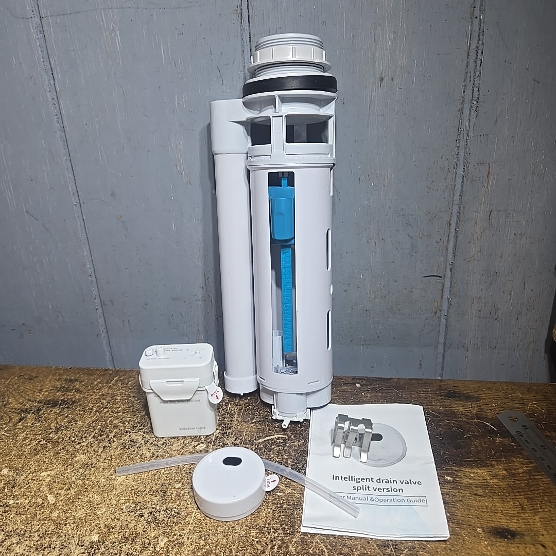 2-Inch Automatic Toilet Flusher – Dual Flush Valve with Button, Repair Kit for 2