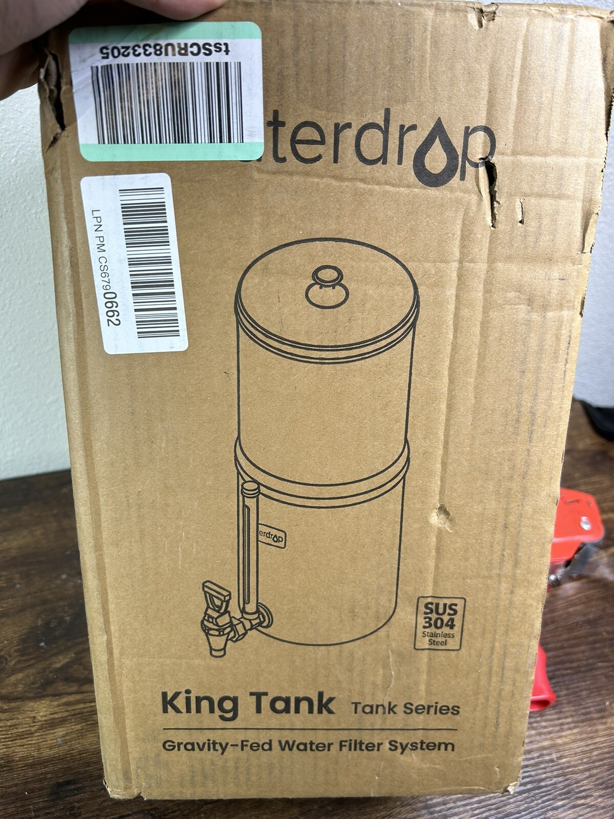 Waterdrop WD-TK-FS Gravity-fed Water Filter System, Stainless Steel 2.25 Gallon