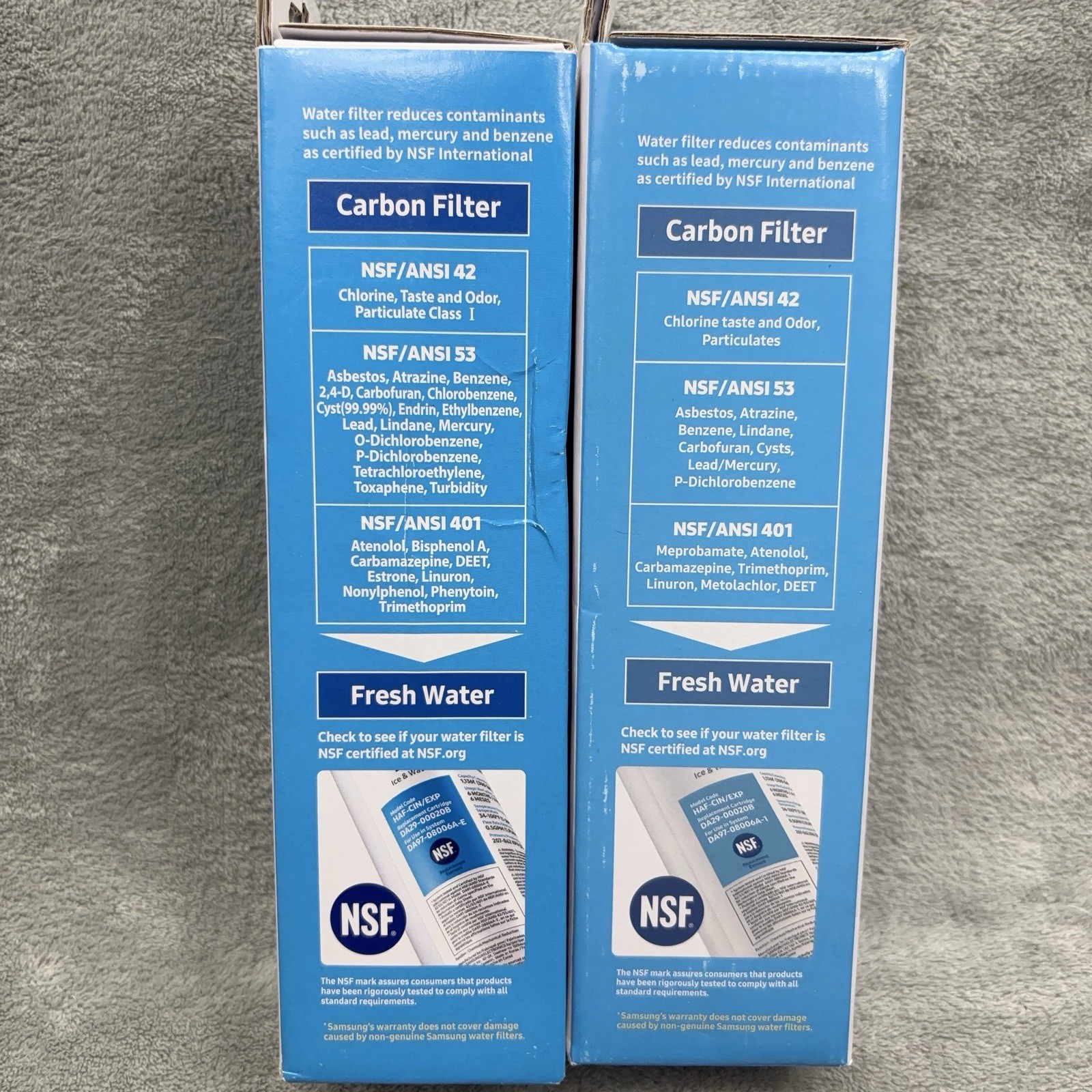 Samsung Refrigerator Water Filter Cartridge HAF-CIN/EXP DA29-00020B Lot of 2