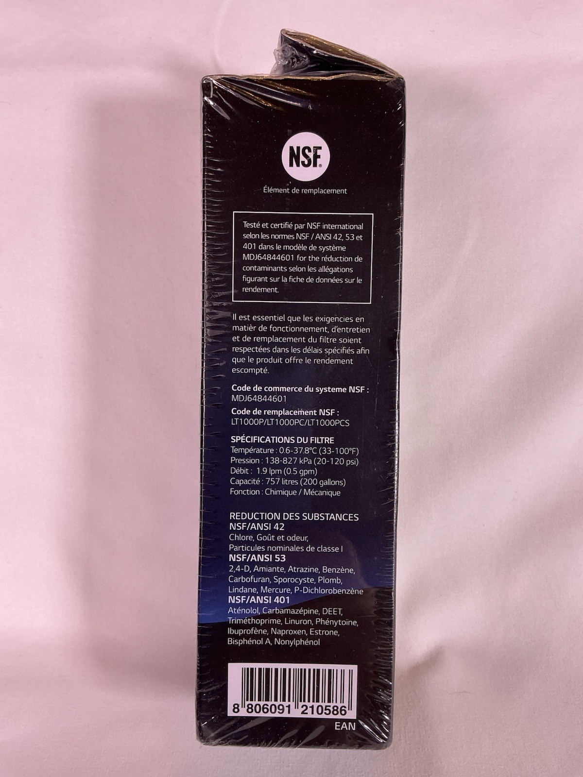 LG OEM Water Ice Fridge Filter Replacement Cartridge LT1000P/PC/PCS, New