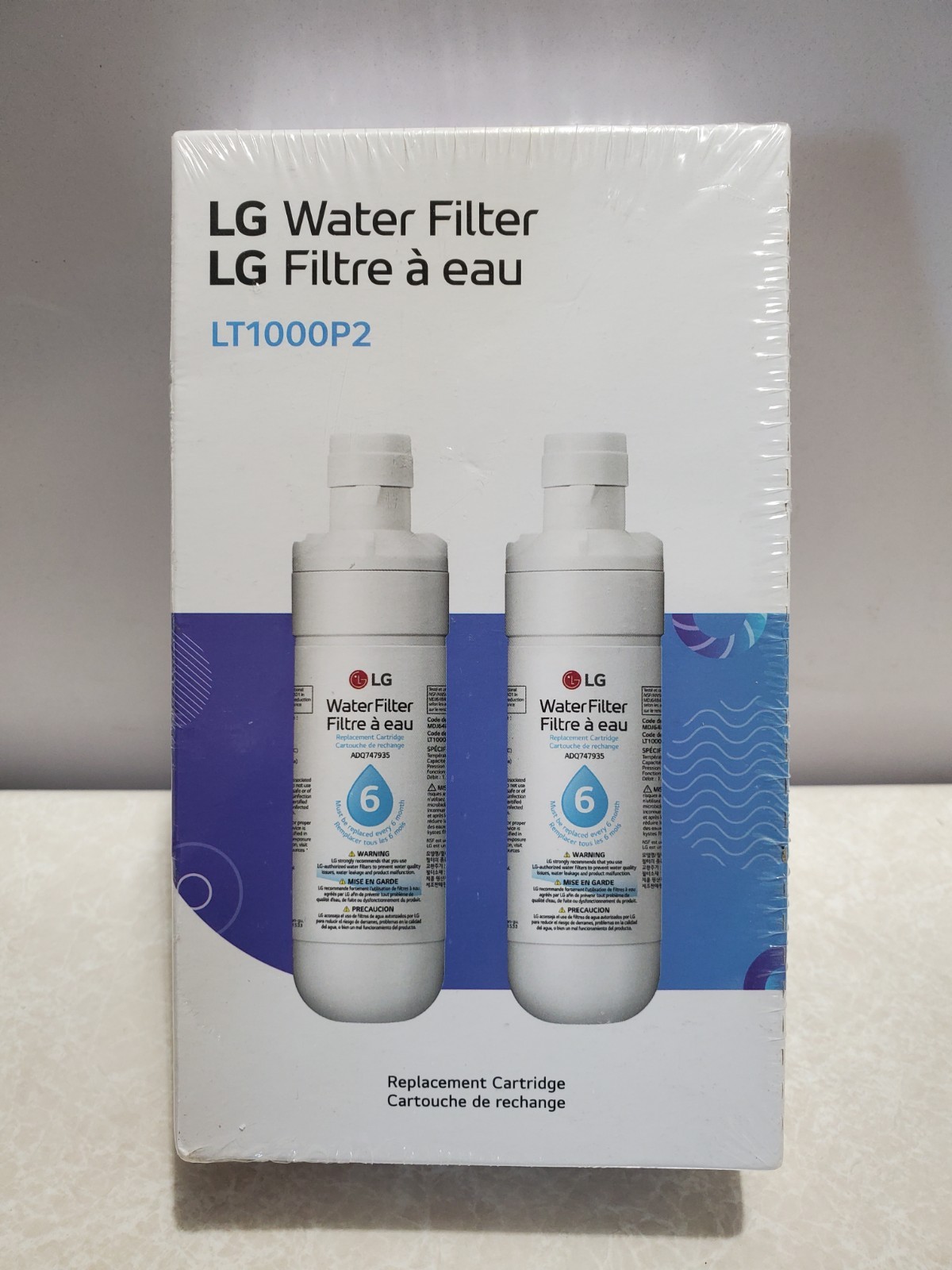 LG LT1000P2 6-Month / 200 Gallon Refrigerator Replacement Water Filter 2-Count