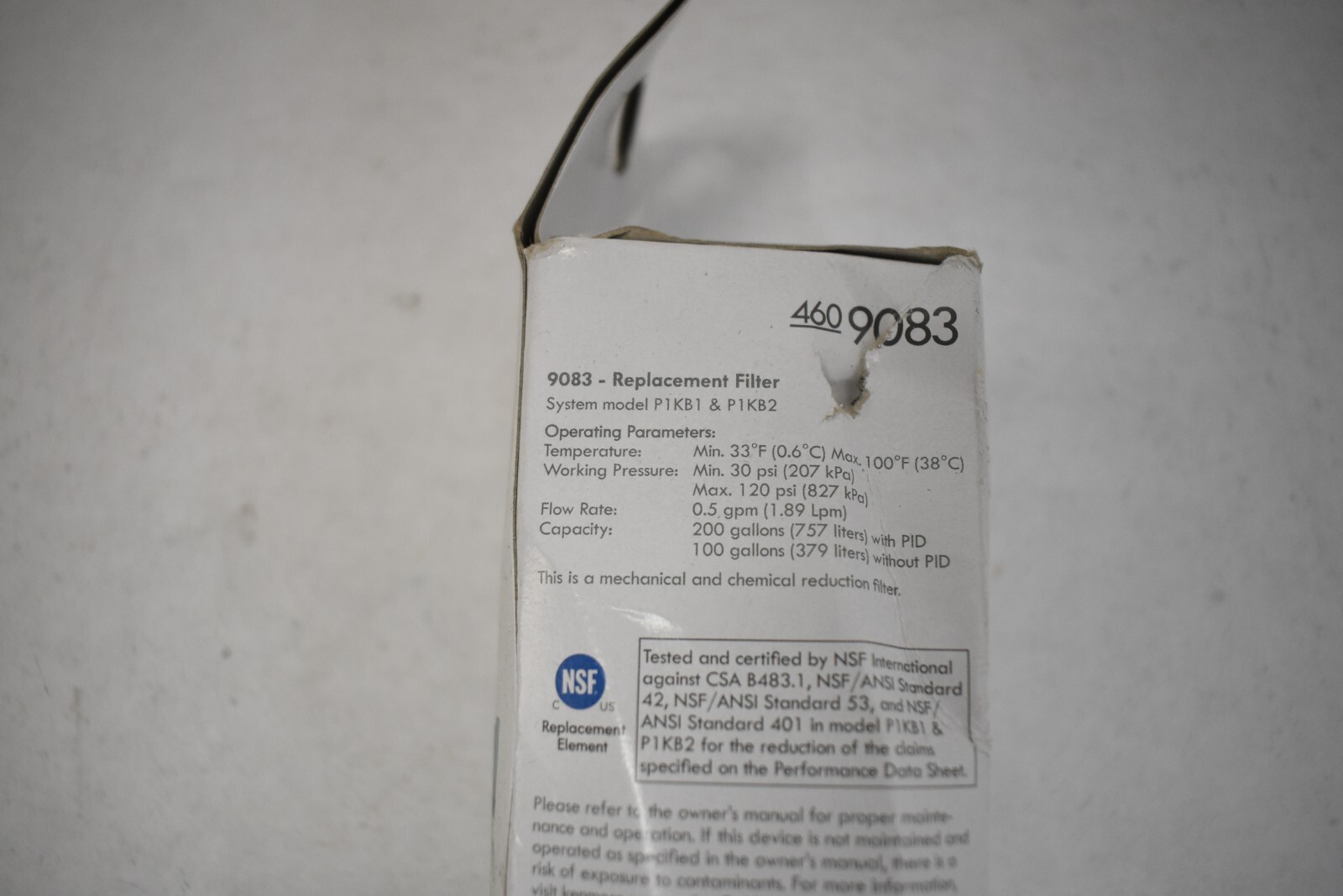 Kenmore Refrigerator Cartridge Water Filter Replacement 469083 White Genuine OEM