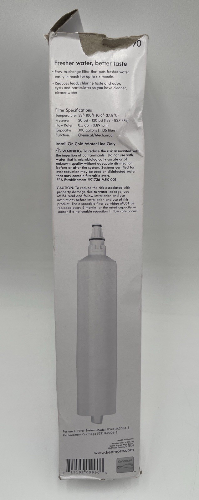 Kenmore 9990 Water Filter Refrigerator NEW