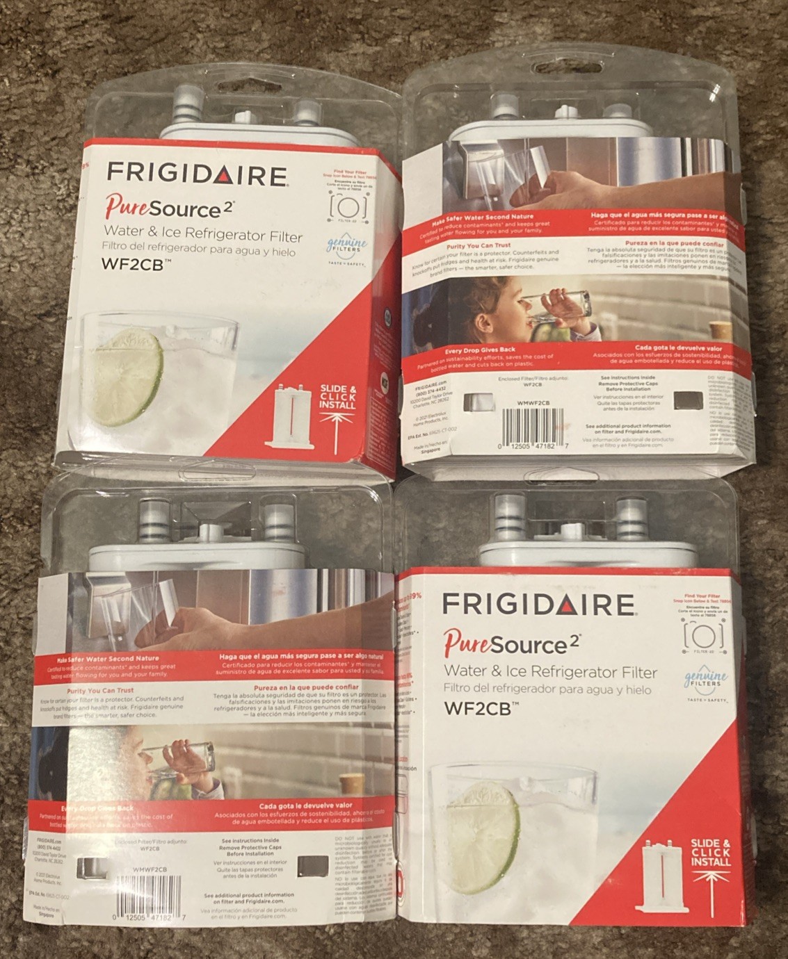 4 Pack – New Frigidaire PureSource2 Water Filter Model WF2CB
