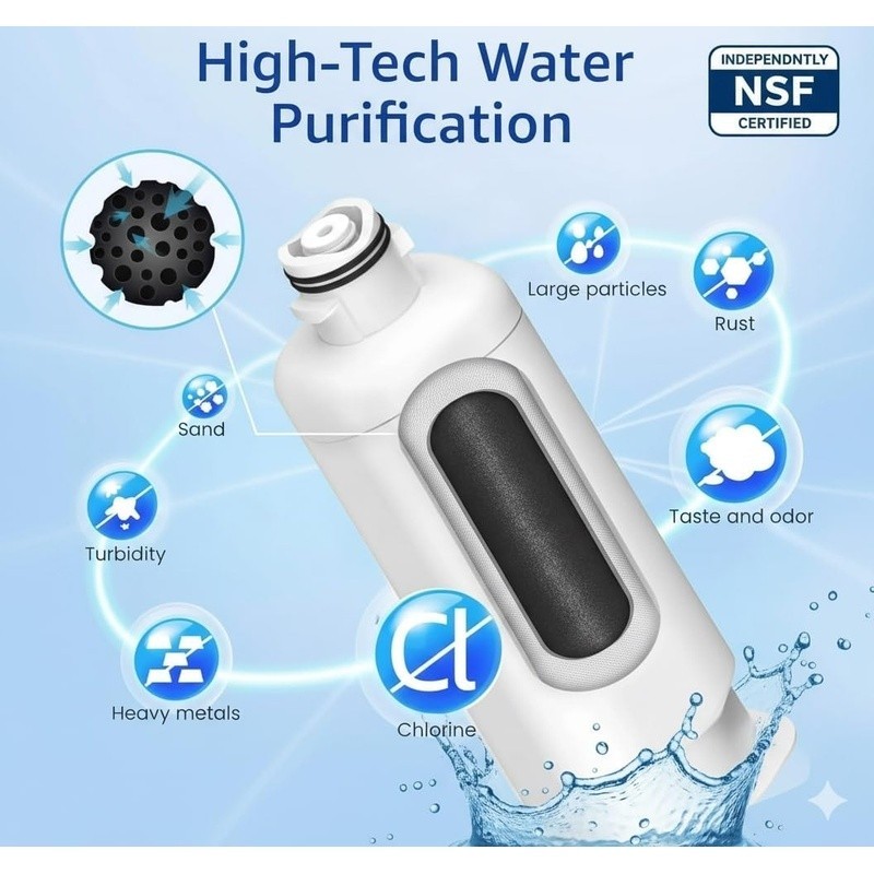 Refrigerator Water Filter DA97 HAF-QIN Removes Chlorine Odor 300 Gallons New