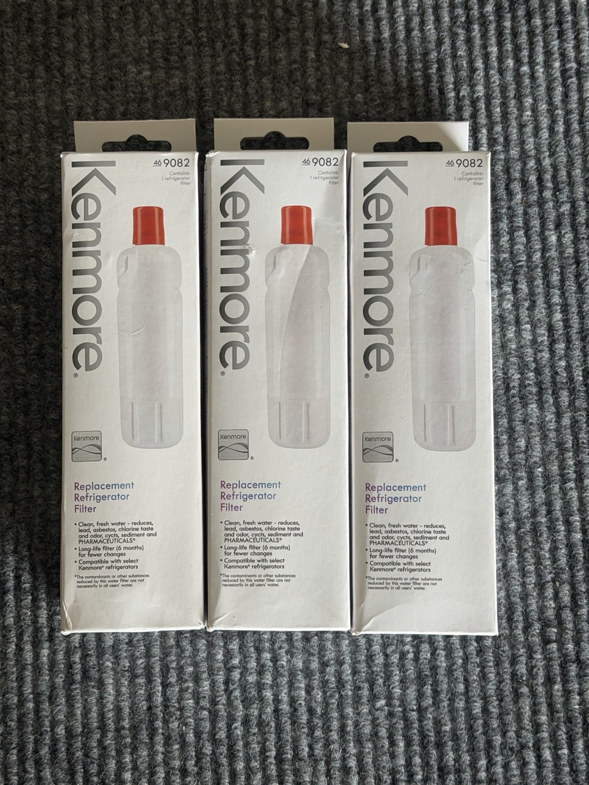 Lot of 3 Kenmore 9082 Replacement Refrigerator Water Filters New Sealed
