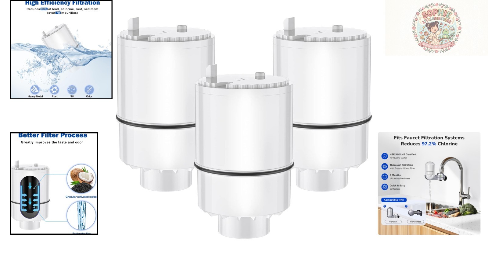 3 Count Advanced PUR Water Filters – Eliminate 70+ Contaminants Efficiently