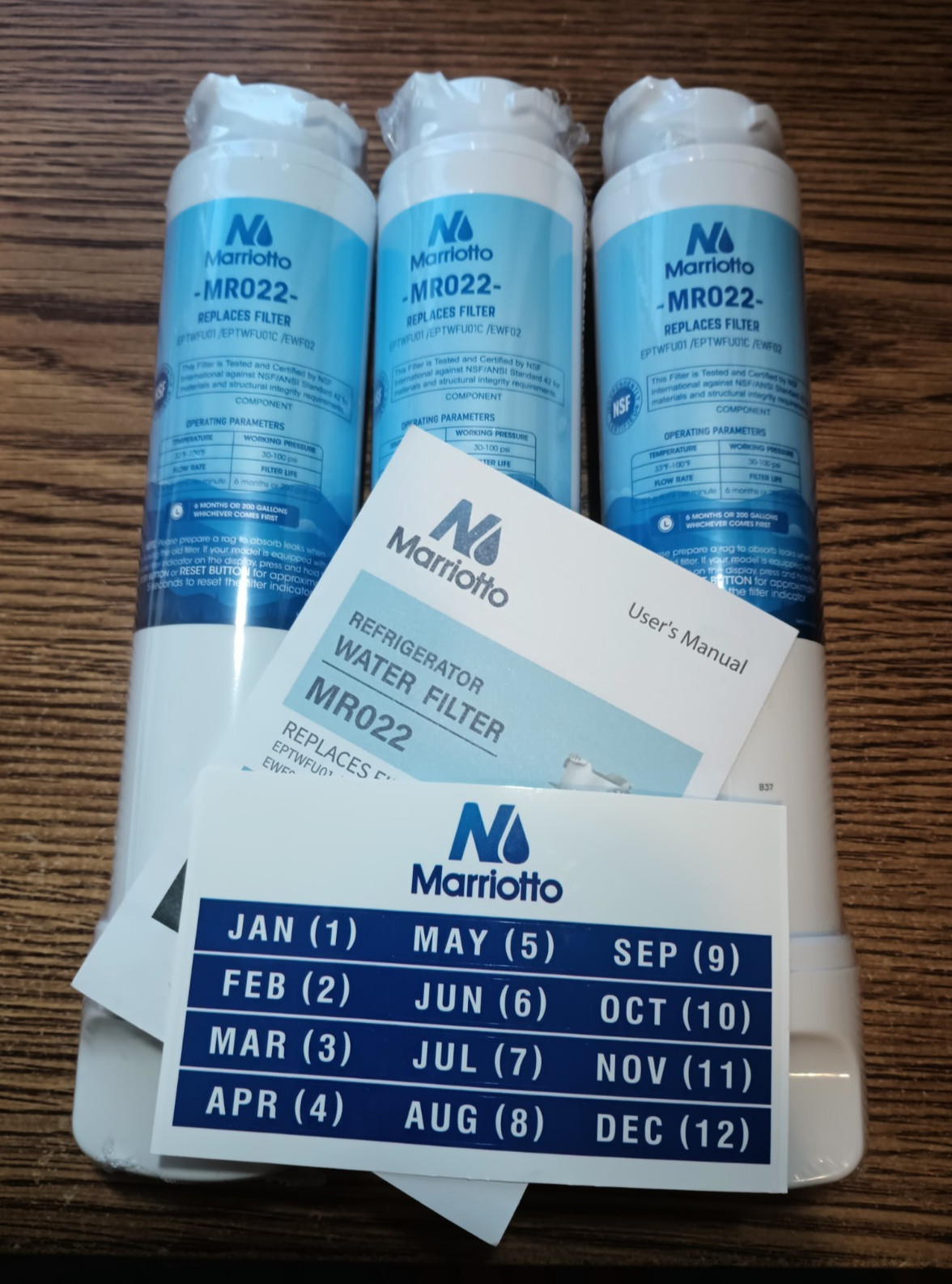 Marriotto MR022 Replacement Water Filter – Pack Of 3 – New Sealed