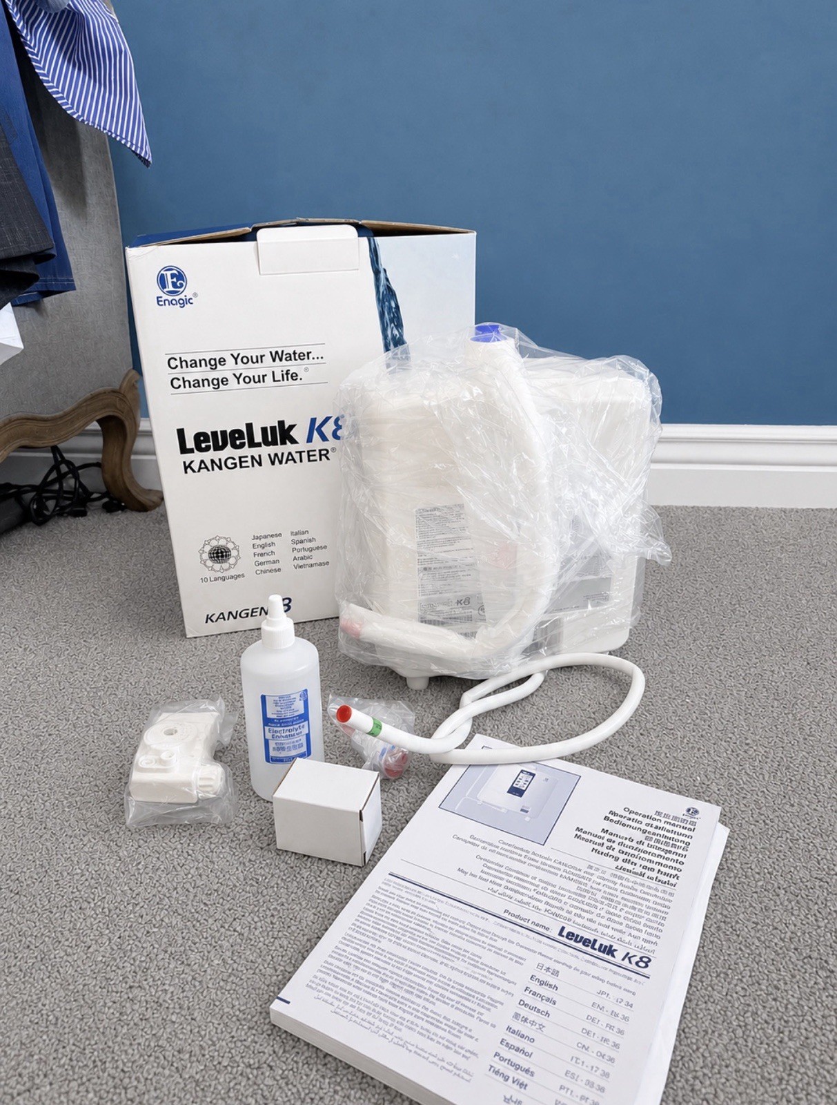Enagic LeveLuk K8 Water Ionizer Alkaline Ionizer Household Machine White