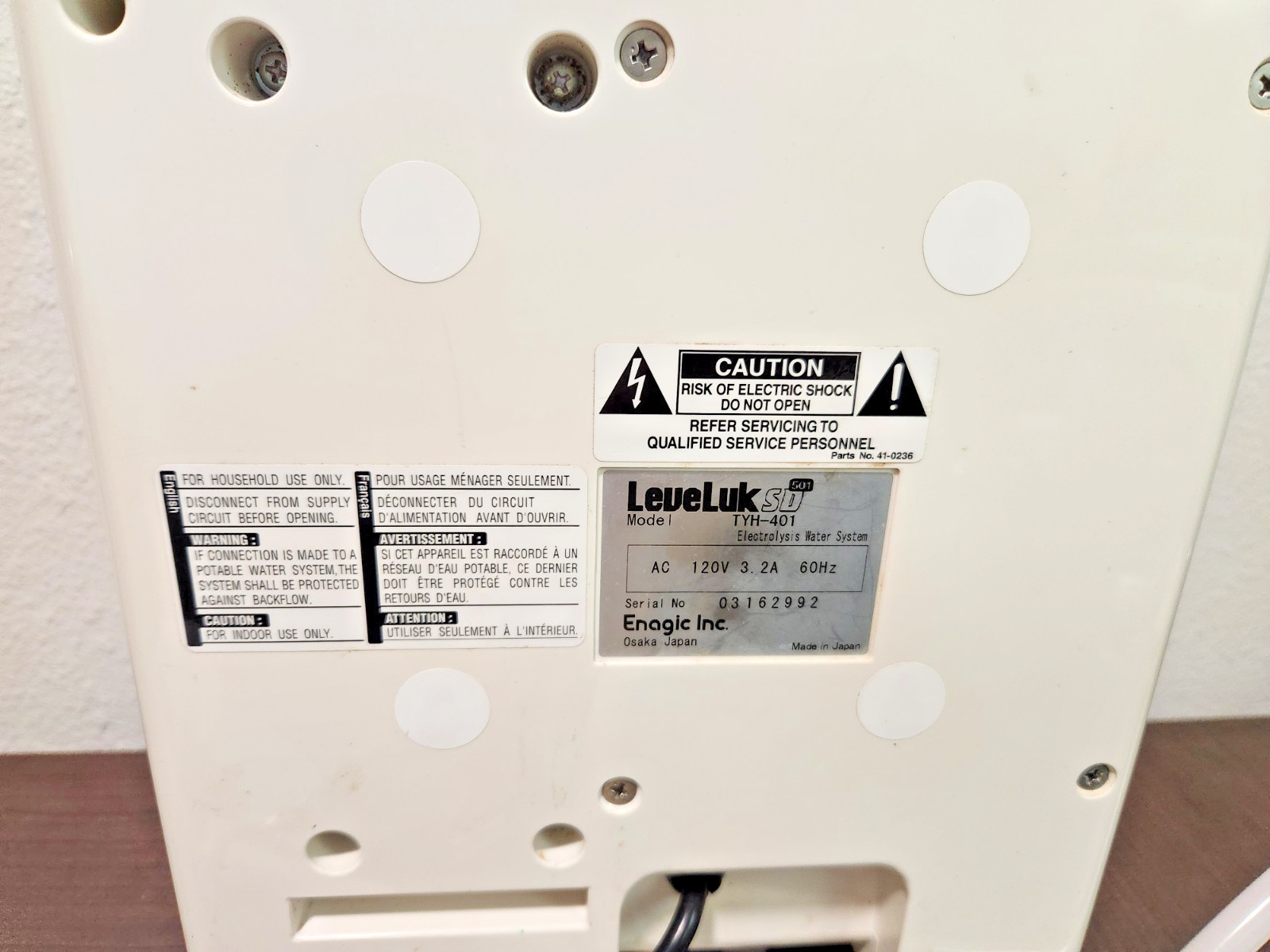 Enagic Leveluk SD501 Kangen Alkaline Water Ionizer Machine One Owner READ