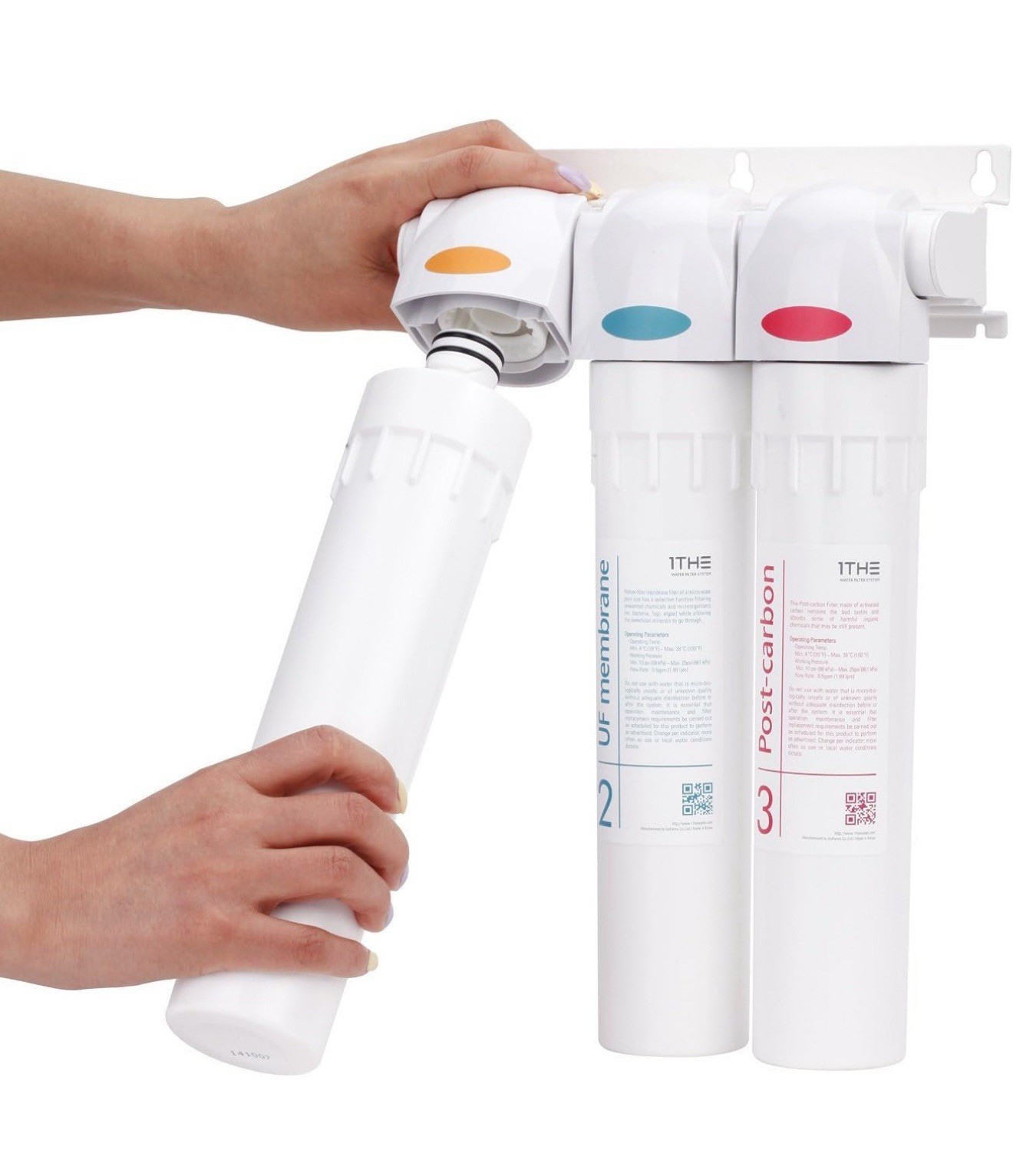 1THE H2O Under Cabinet Water Filtration System 3 Stage w/ Faucet Easy Instal