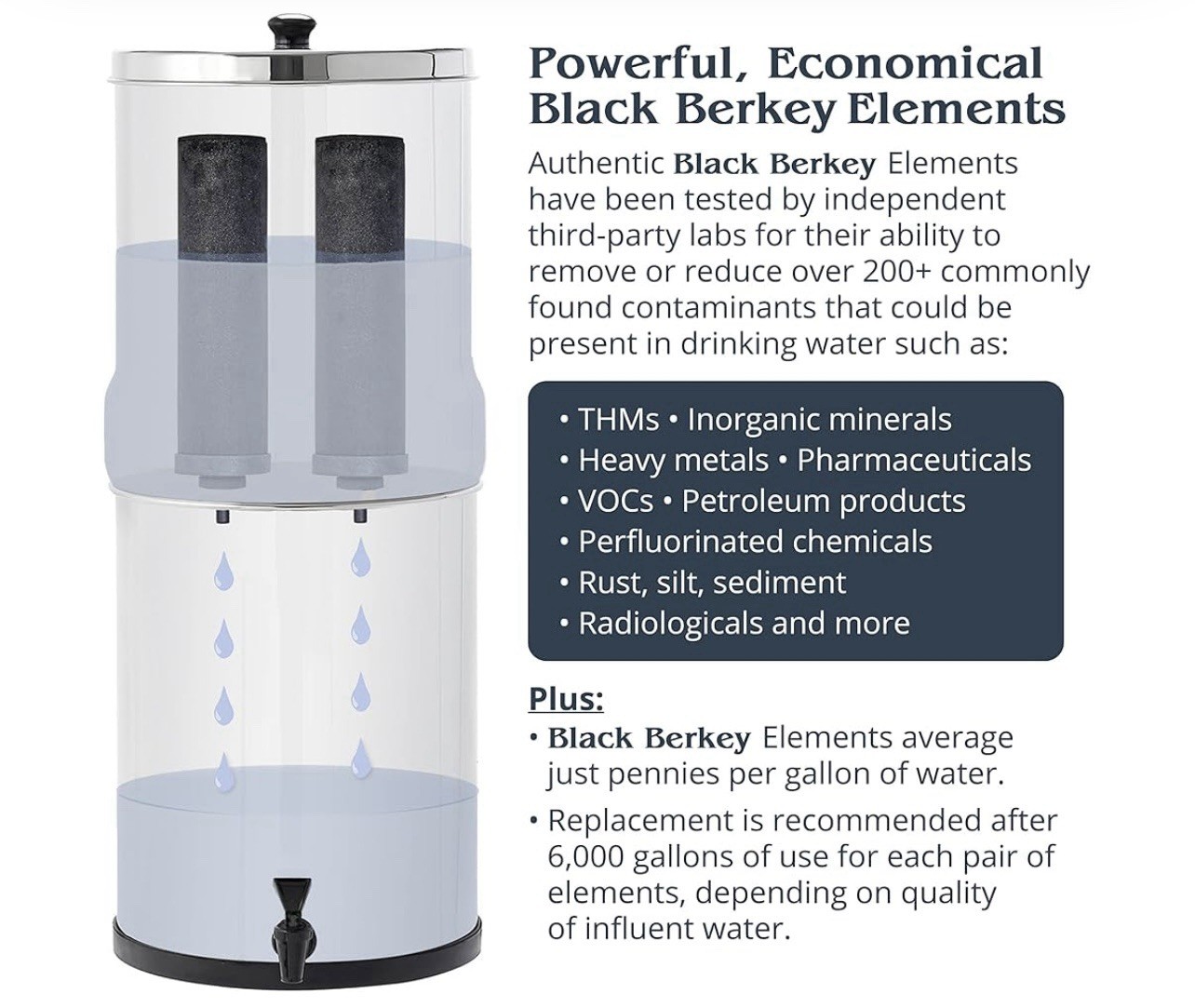 Berkey BB9-2 Water Filters Replacement Purification Elements – 2-Pack