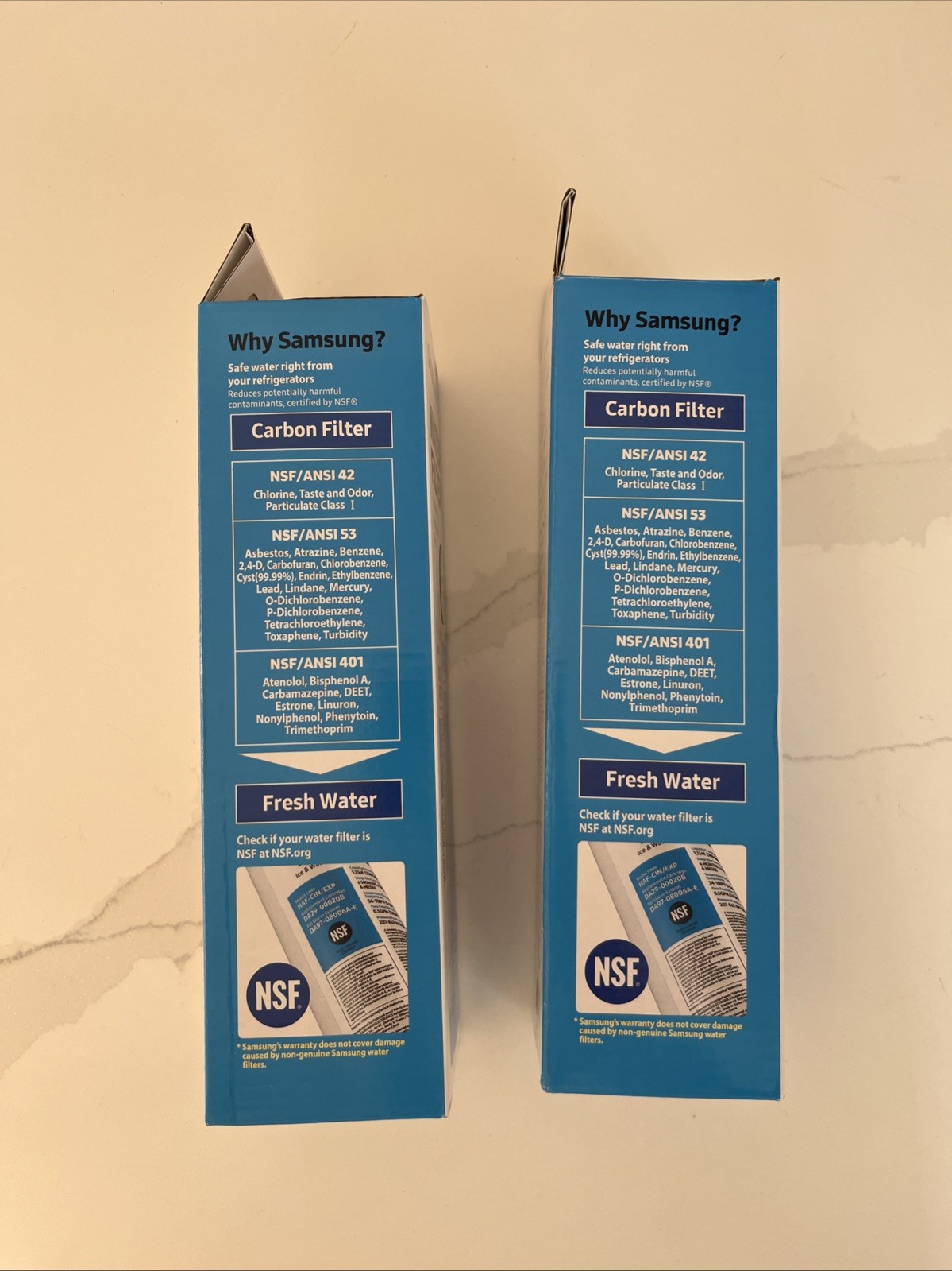 2 PACK Genuine Samsung DA29-00020B HAF-CIN/EXP Refrigerator Water Filter (New)