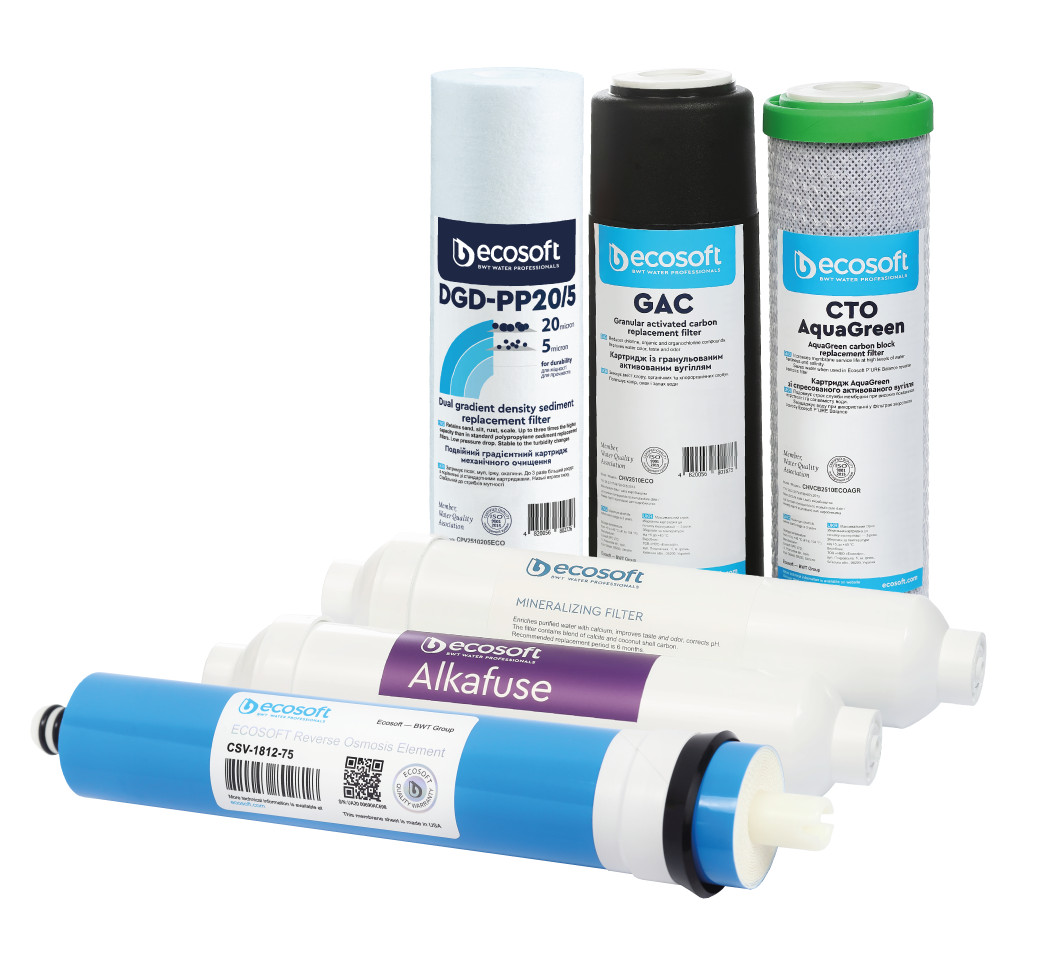 ECOSOFT P’URE ALKAFUSE 12 months SET OF REPLACEMENT FILTERS