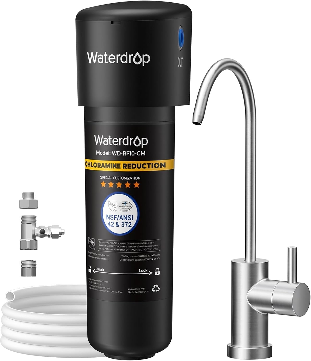 Waterdrop 10UB-CM 6 Months Under Sink Water Filter (Include: System+Faucet）