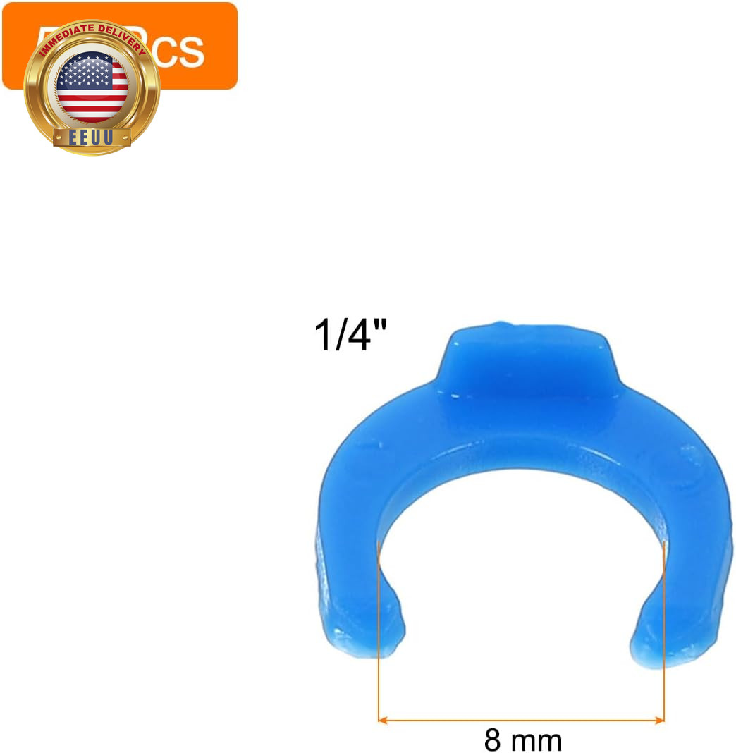 50Pcs 1/4 Inch Locking Clip for RO Water Filtration Systems Tube Quick Connect L