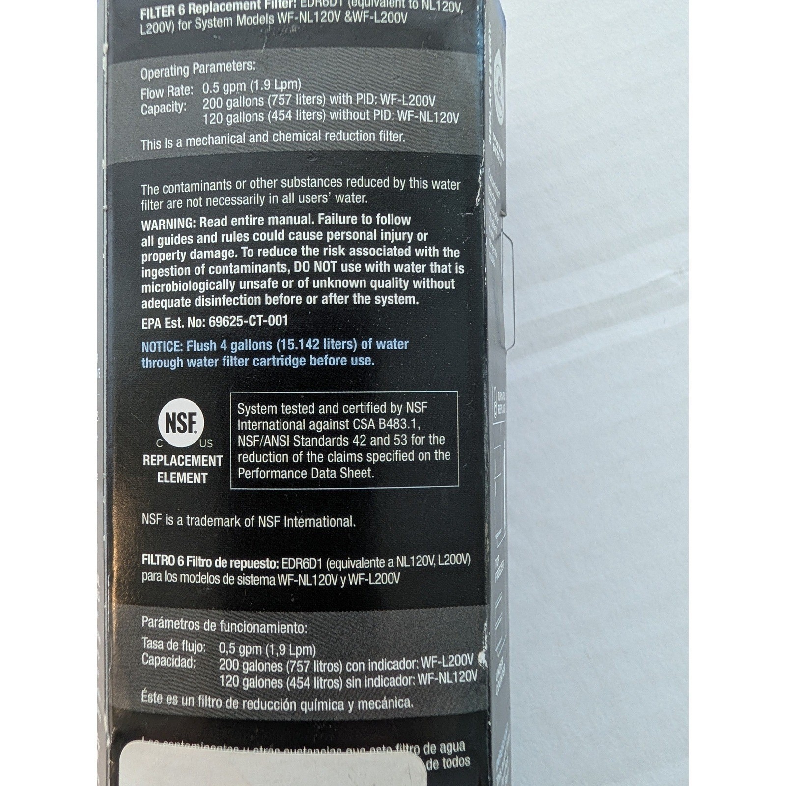 Every Drop Refrigerator Water Filter 6 White EDR6D1 PUR Filtration New Unopened
