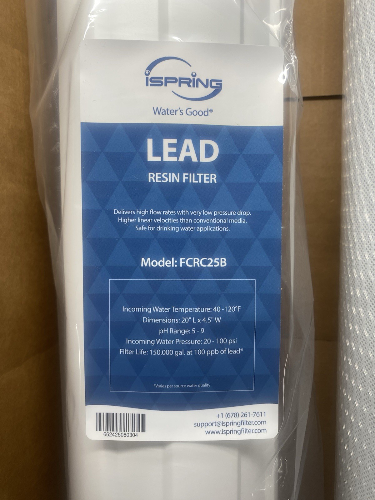 iSpring 4.5” x 20” 3-Stage Whole House Water Filter Replacement Pack