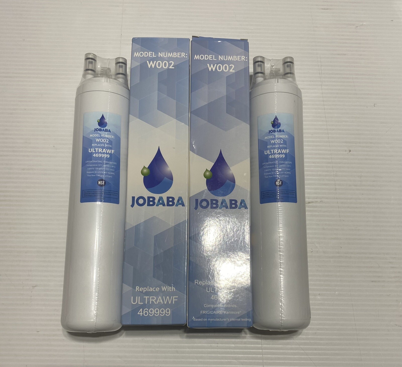 2 New Jobaba WOO2 Replaces Water Filter ULTRAWF 469999 For Frigidaire Kenmore