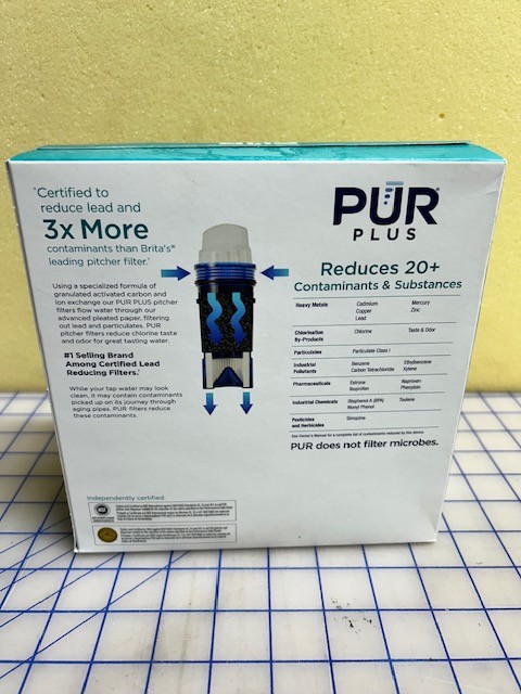 PUR PLUS 3x More 3-in-1 Water Pitcher Replacement Filter 3 Pack PPF951K NIB