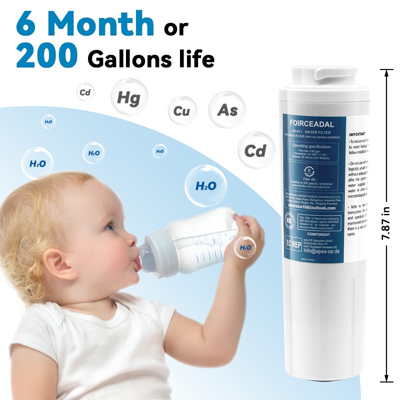 1-4-PC Fit for Maytag UKF8001 UKF9001 4396395 469006 Refrigerator Water Filter