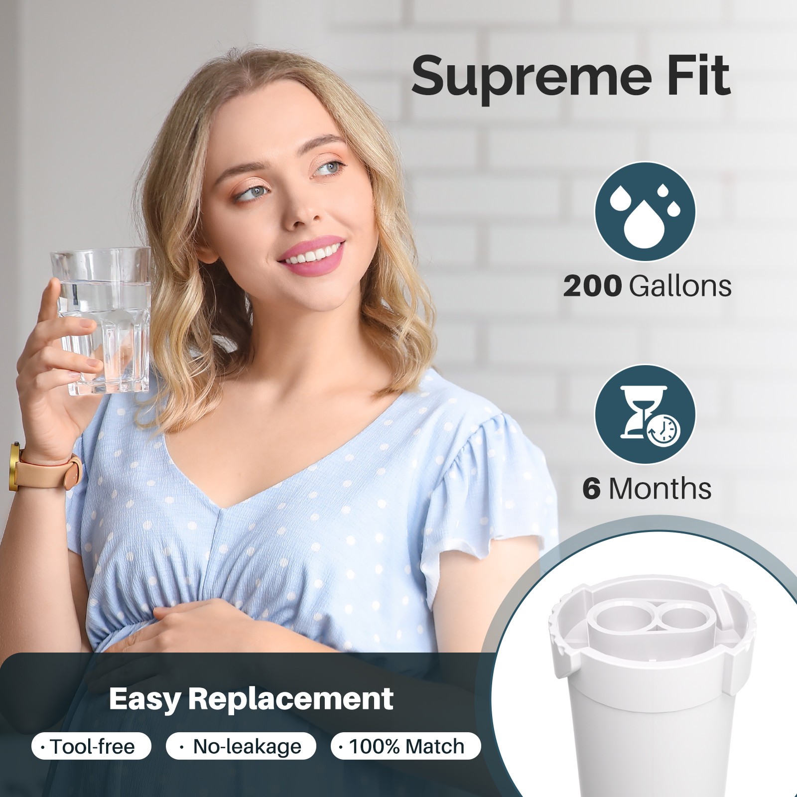 Compatible With GE XWF GNE21 GNE25 GNE27 GWE19 Water Filter 4 PACK ICEPURE