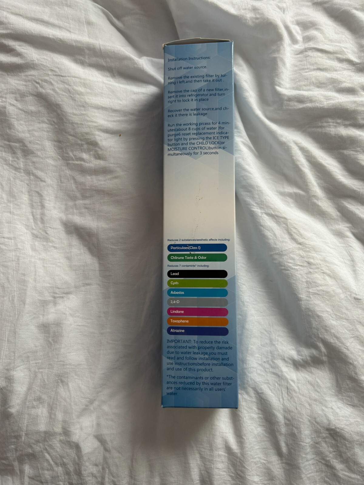 Waten H2O Refrigerator water filter Part # edr3rxxd1 Whirlpool, Maytag