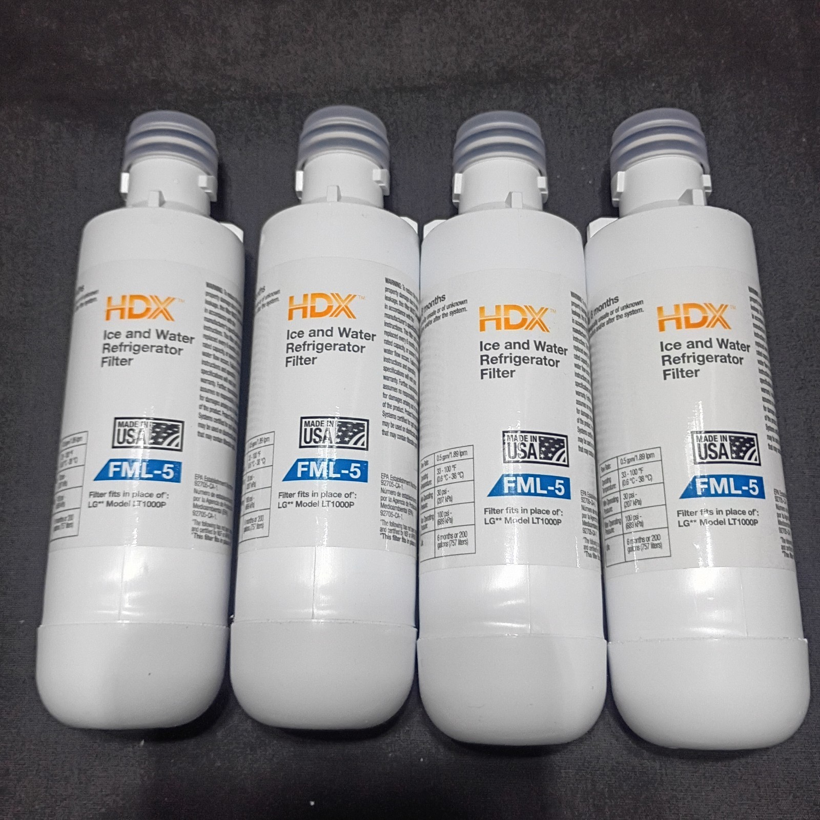 Replacement for LG Model LT1000P – HDX FML-5 Brand ~ Lot 4 Filters Total