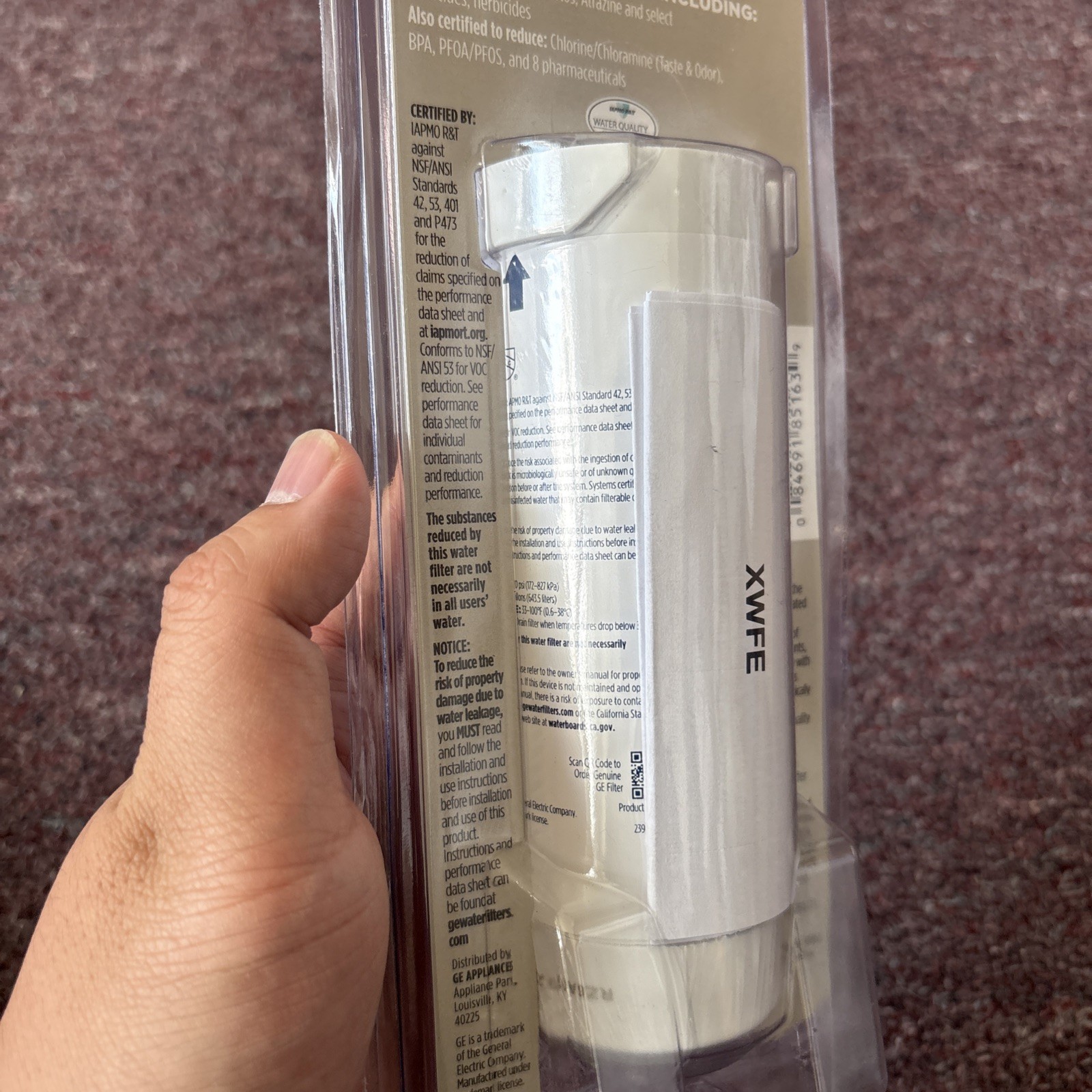 Genuine GE XWFE Refrigerator Water Filter 100% Authentic! New Sealed