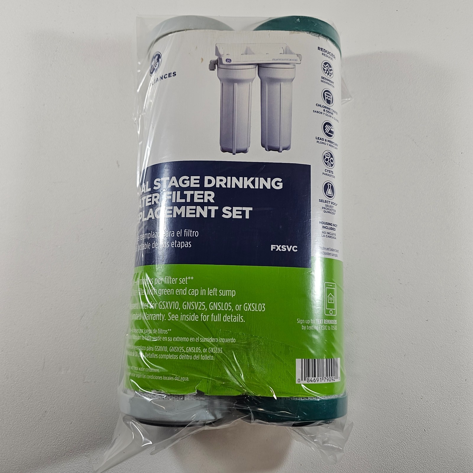 GE FXSVC Dual Stage Drinking Water Filter Replacement Set for GNSV25 GSXV10