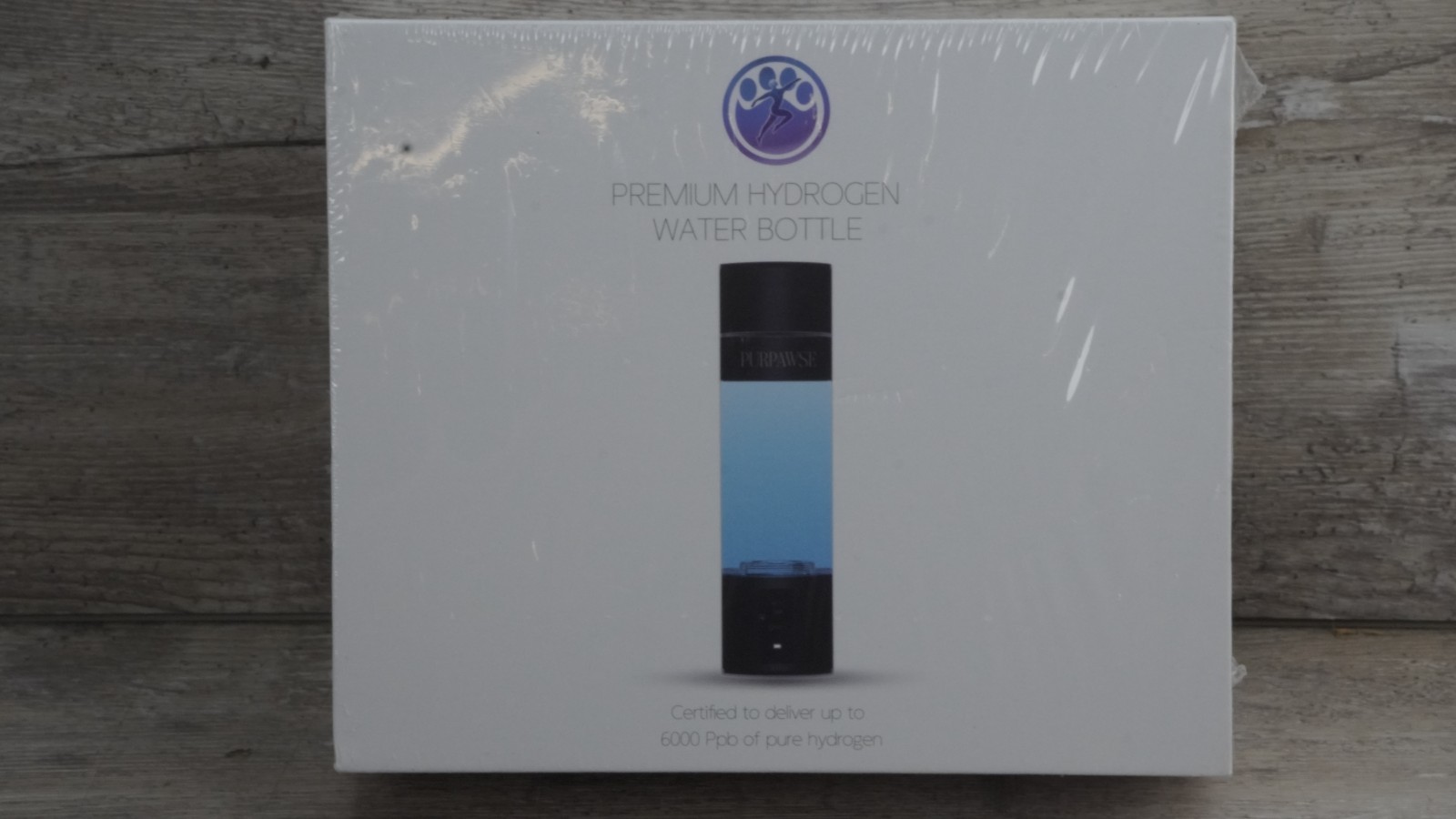 Purpawse Premium Hydrogen Water Bottle 6000 PPB SPE PEM UV Light 7.7oz Sealed