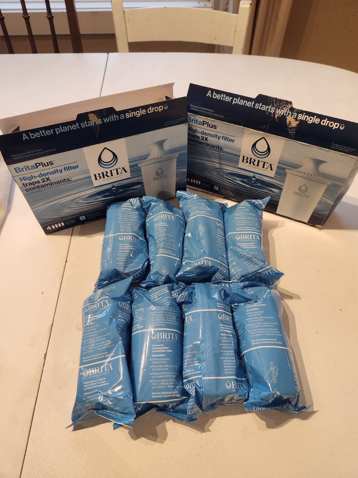 8X Brita Plus Replacement Water Filter High-Density Pitchers See Description