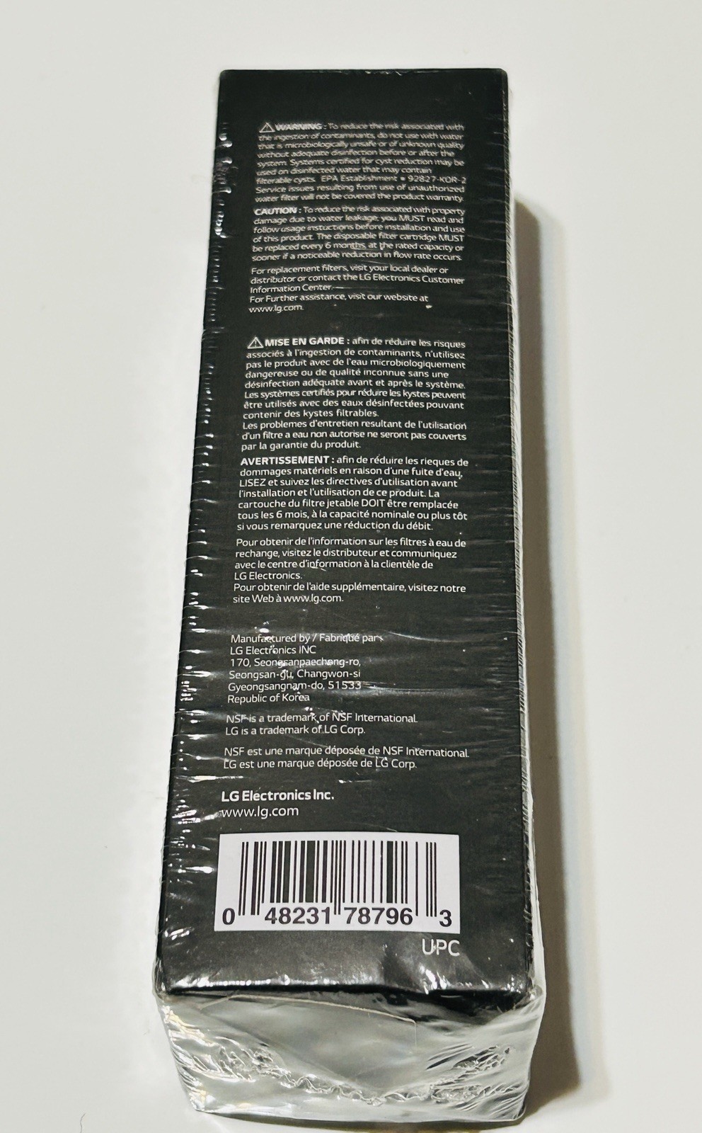 LG Water Filter Replacement Cartridge LT1000P/PC/PCS – New